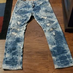 Rock revival tie dye jeans